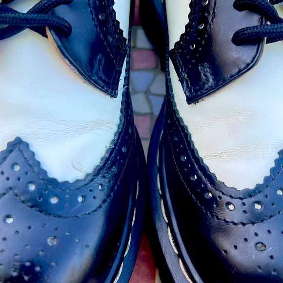 🏴󠁧󠁢󠁥󠁮󠁧󠁿 Dr. Martens MIE Vintage Tuxedo Platform Wingtips / Oxfords UK 3 - Picture 14 of 16